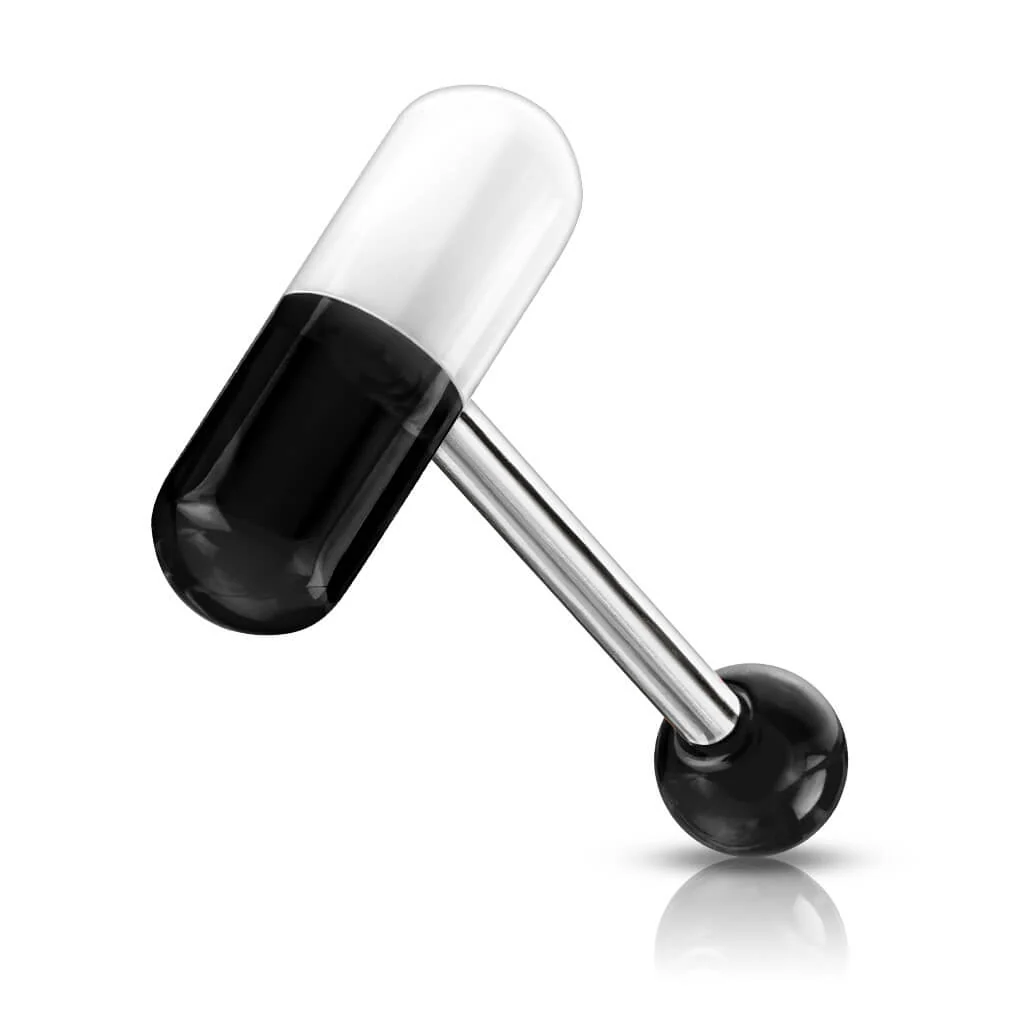 Tongue Barbell Acrylic Pill - Image 8
