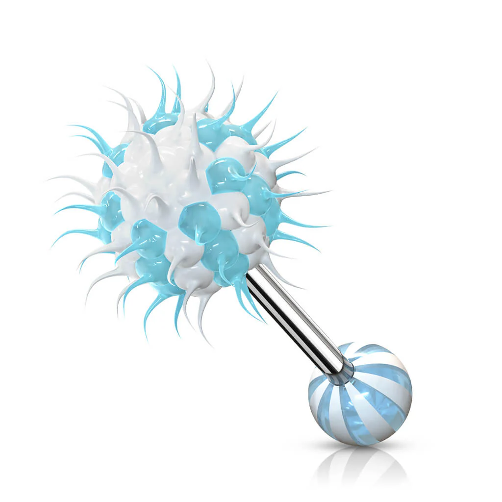 Tongue Barbell Silicon Spikey Ball - Image 10