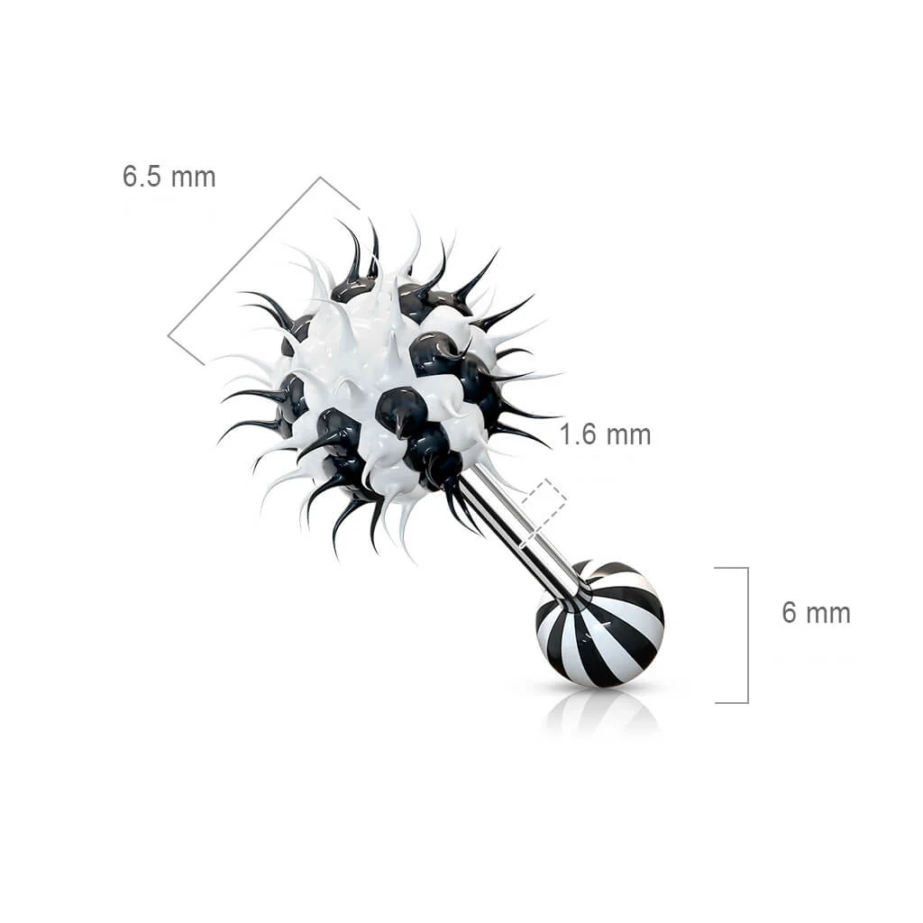 Tongue Barbell Silicon Spikey Ball - Image 3