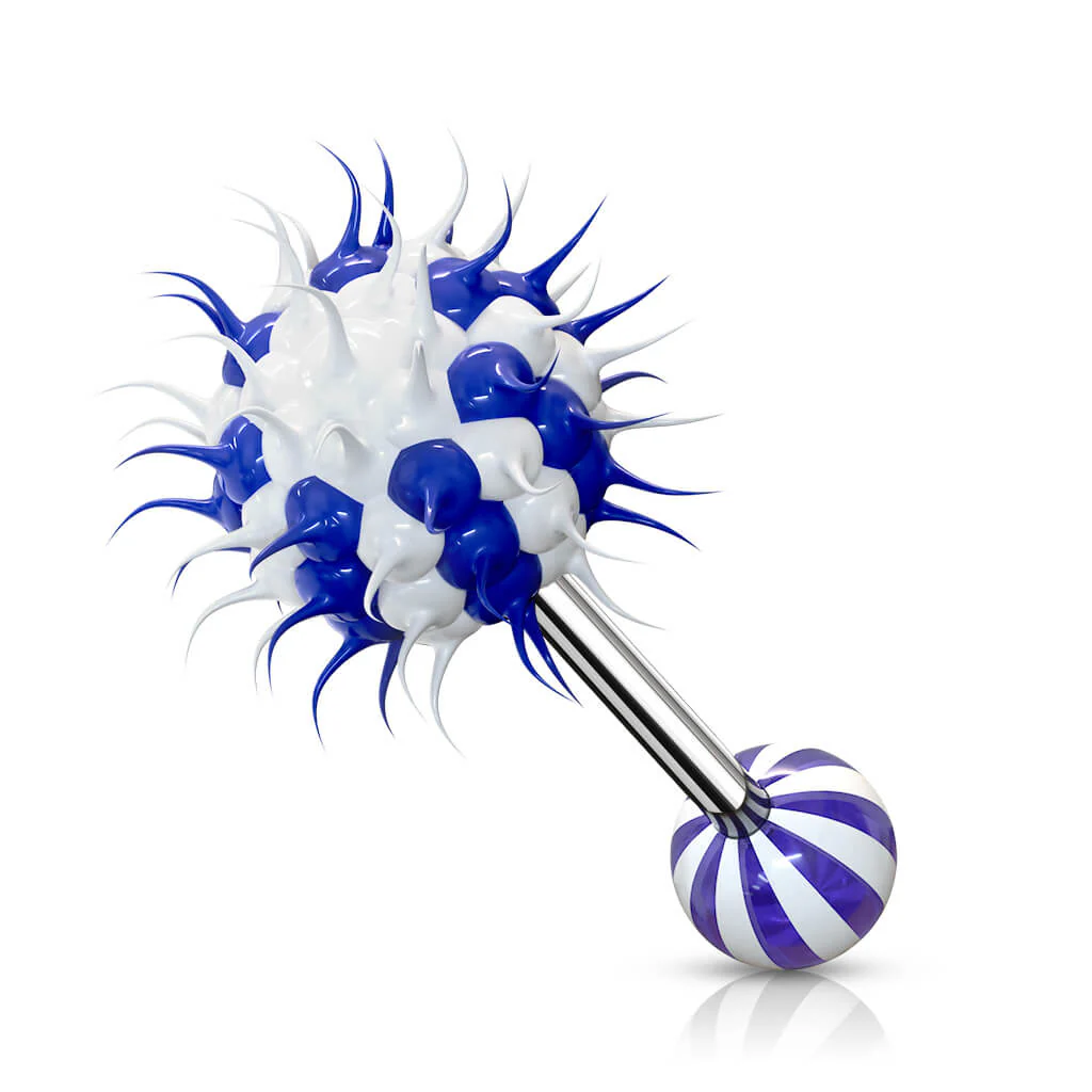 Tongue Barbell Silicon Spikey Ball - Image 4