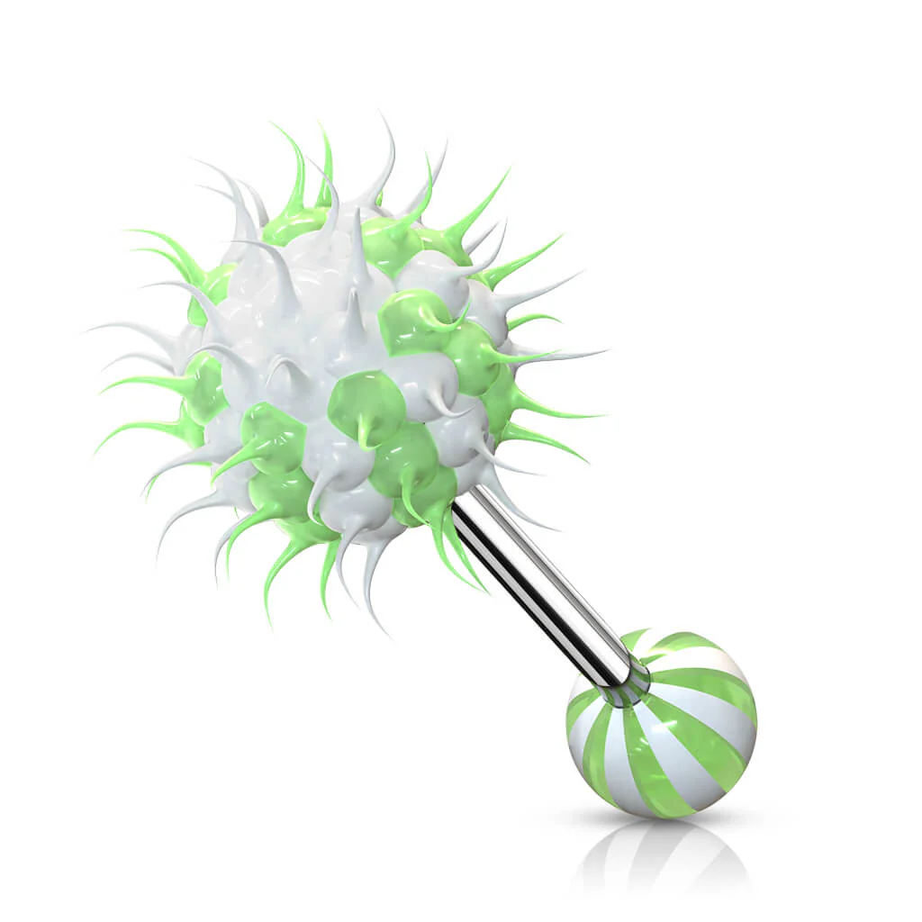 Tongue Barbell Silicon Spikey Ball - Image 6