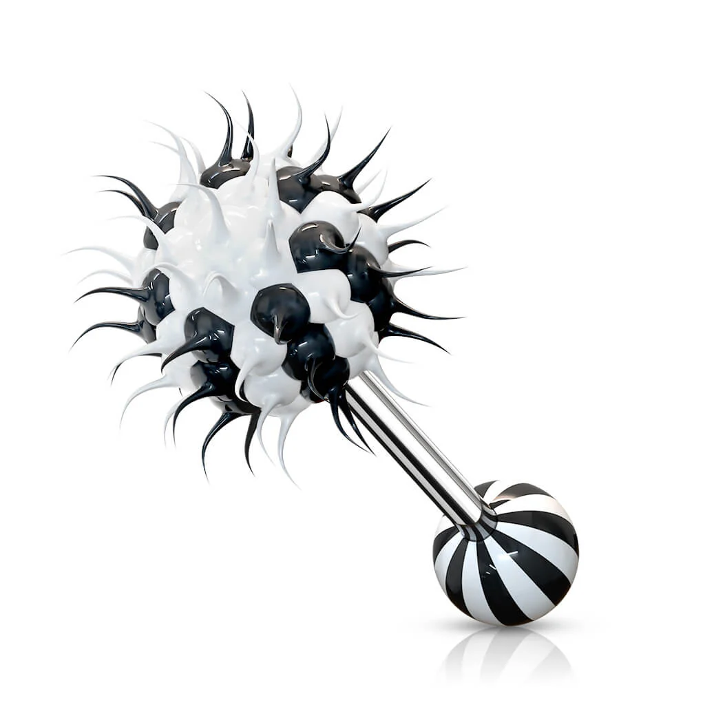 Tongue Barbell Silicon Spikey Ball - Image 7