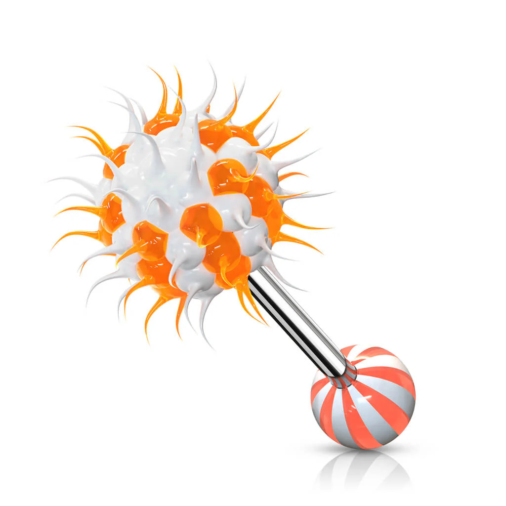 Tongue Barbell Silicon Spikey Ball - Image 8