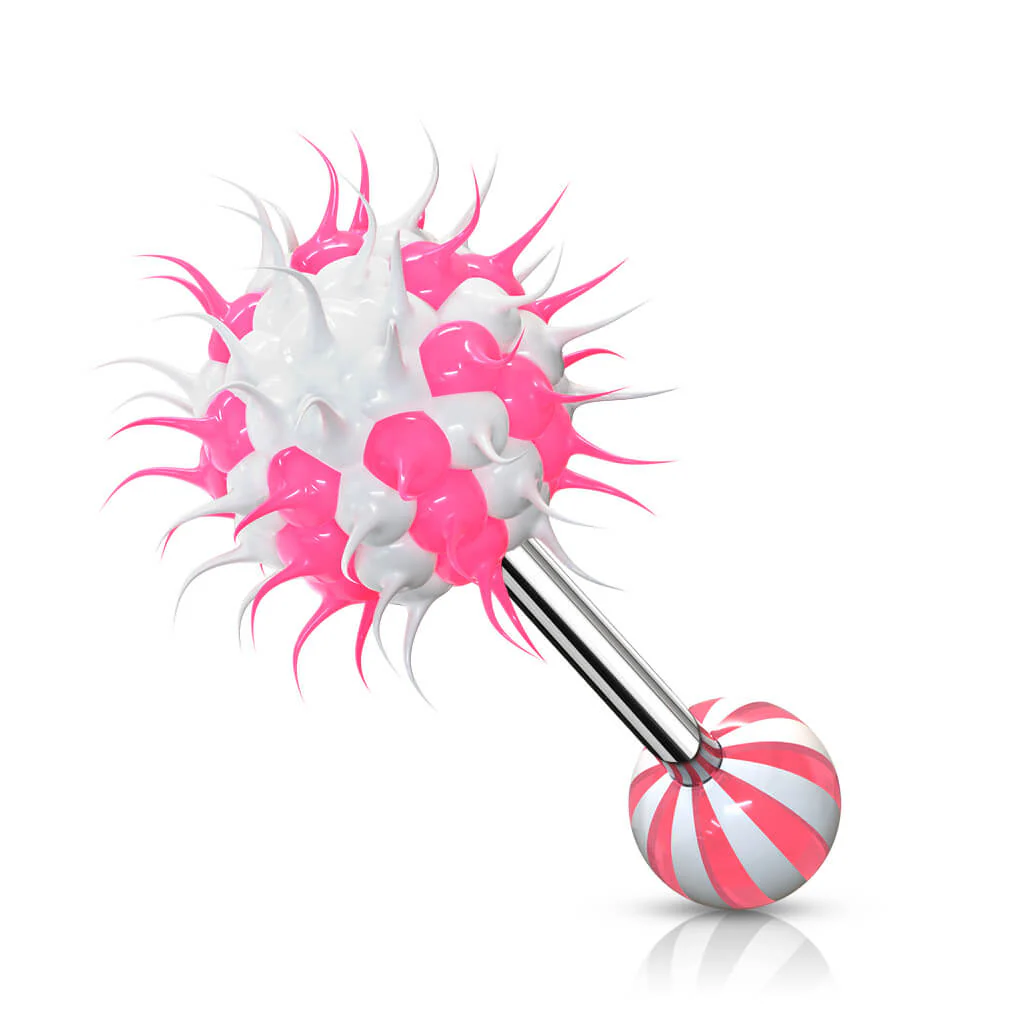 Tongue Barbell Silicon Spikey Ball - Image 9