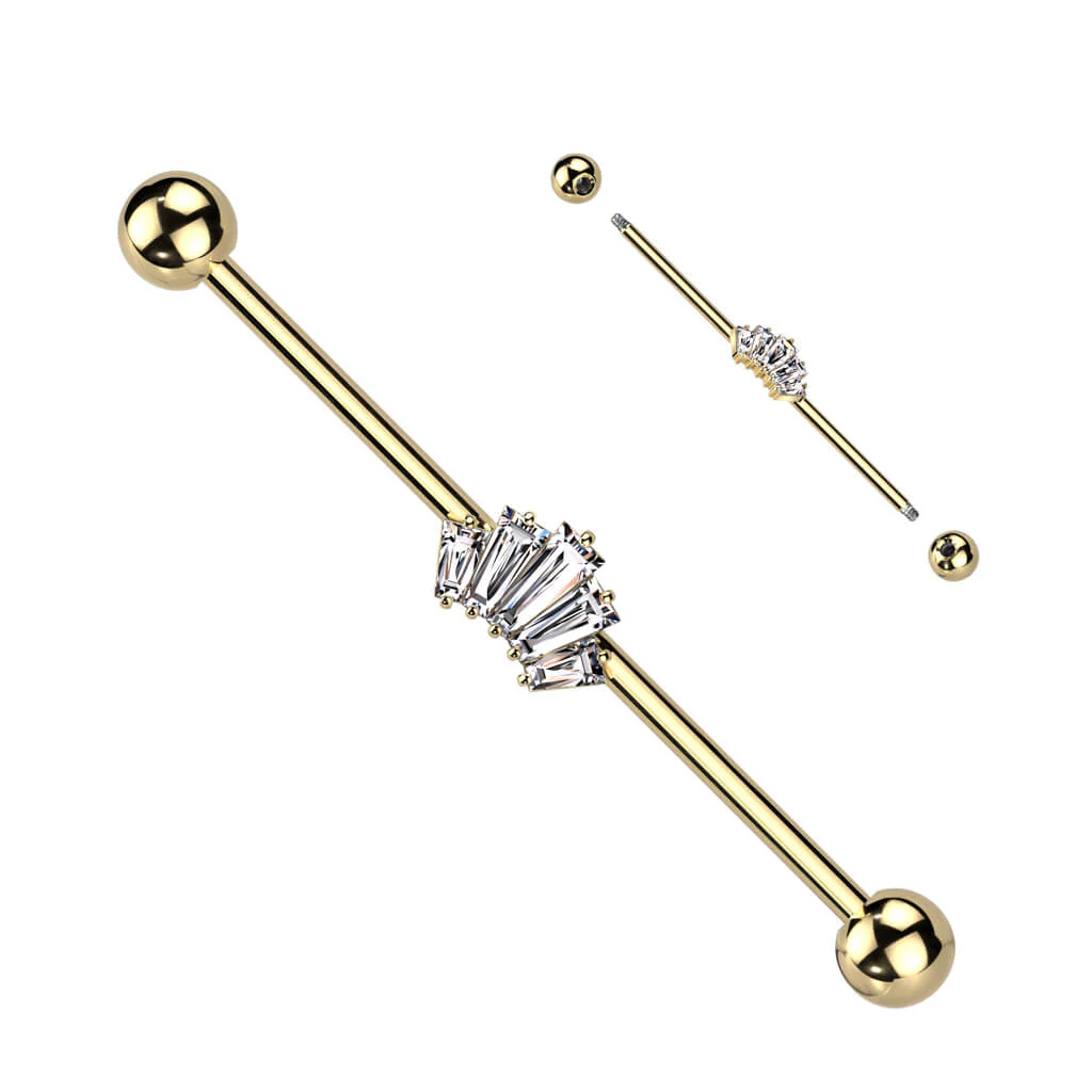 Industrial Barbell Crown Zirconia - Image 3