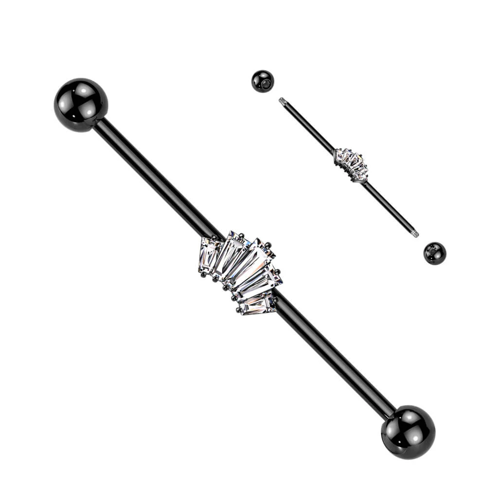 Industrial Barbell Crown Zirconia - Image 4