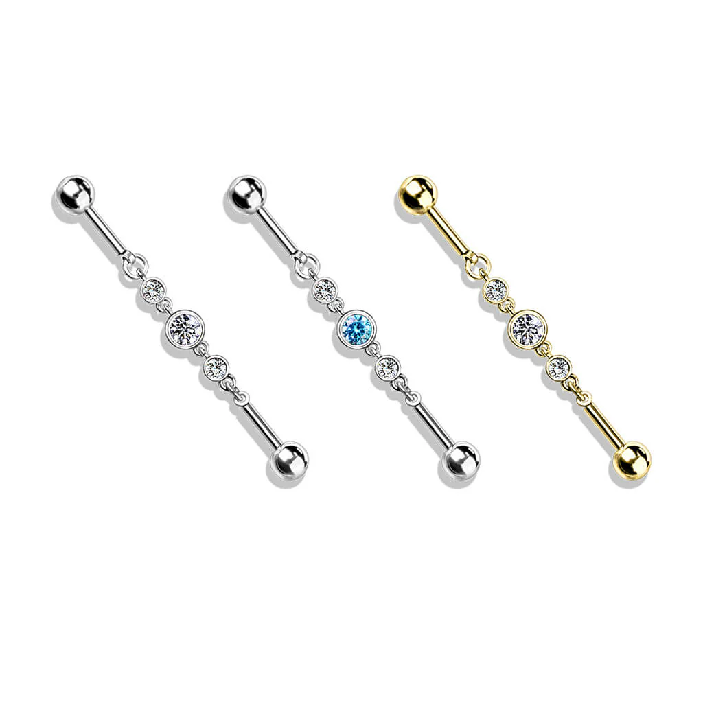 Industrial Barbell 3 Round Zirconia - Image 5