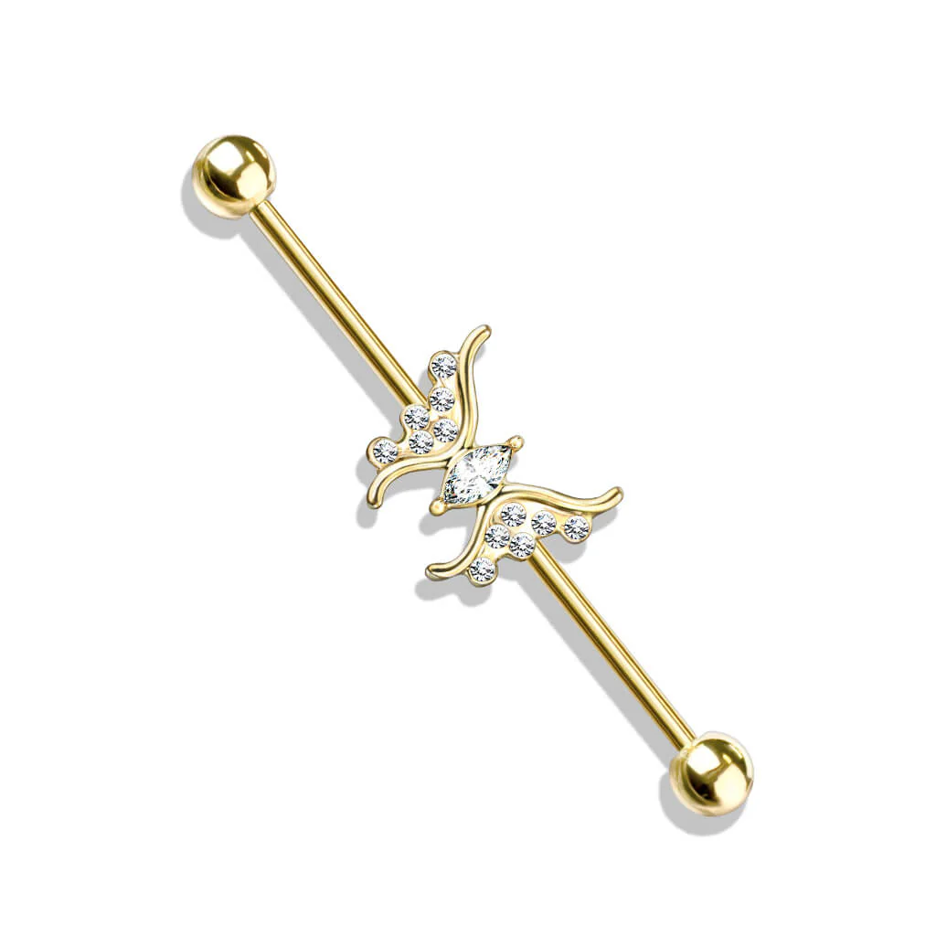 Industrial Barbell Butterfly Zirconia - Image 4