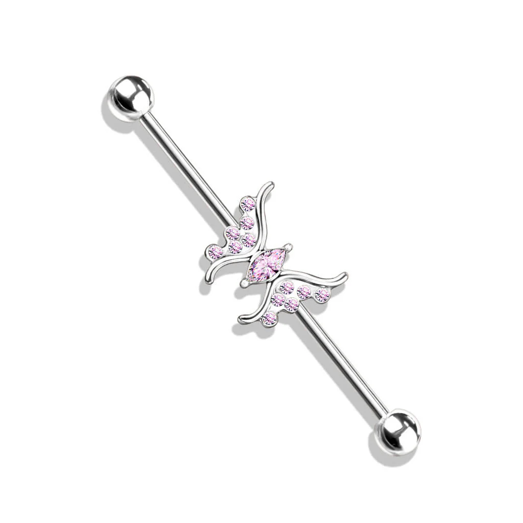Industrial Barbell Butterfly Zirconia - Image 6