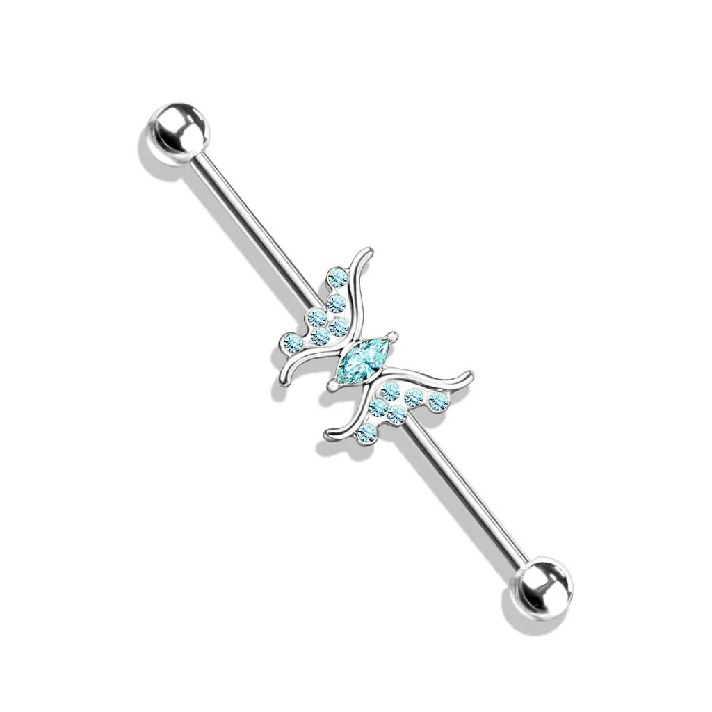 Industrial Barbell Butterfly Zirconia - Image 8
