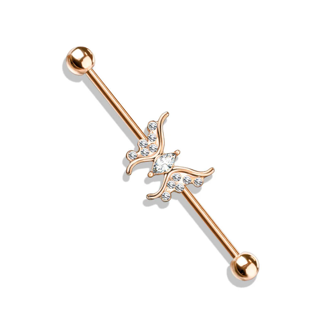 Industrial Barbell Butterfly Zirconia - Image 9