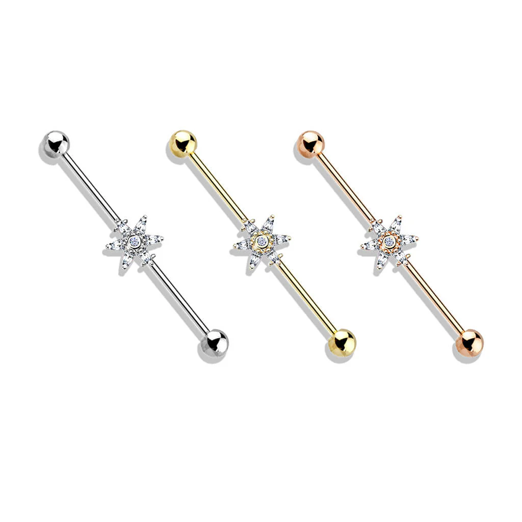 Industrial Barbell Flower Zirconia - Image 5