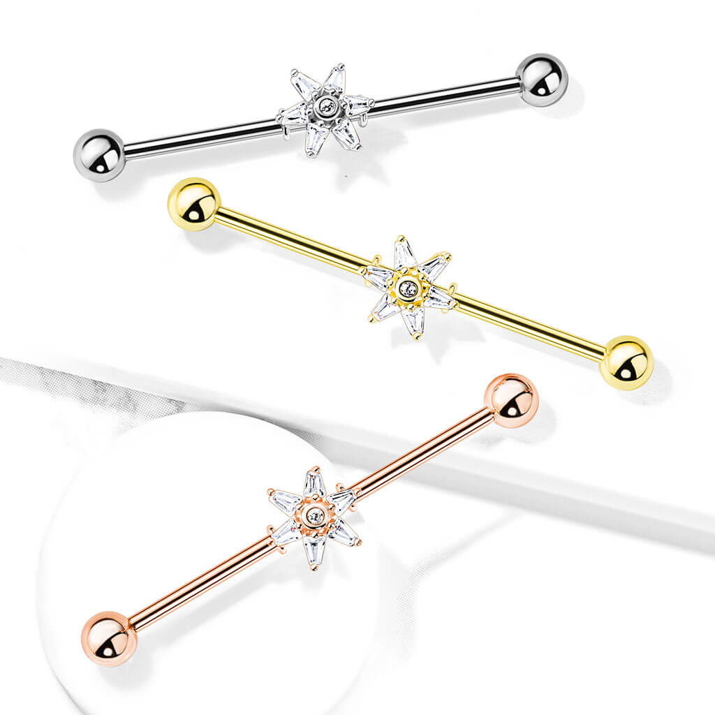Industrial Barbell Flower Zirconia - Image 6