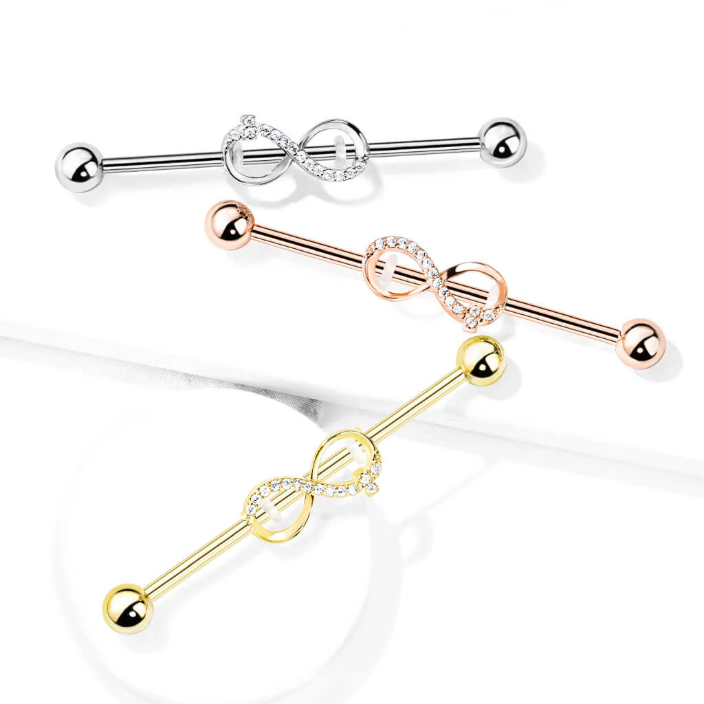 Industrial Barbell Infinity Zirconia - Image 6