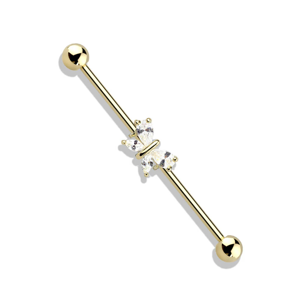 Industrial Barbell Butterfly Zirconia - Image 4