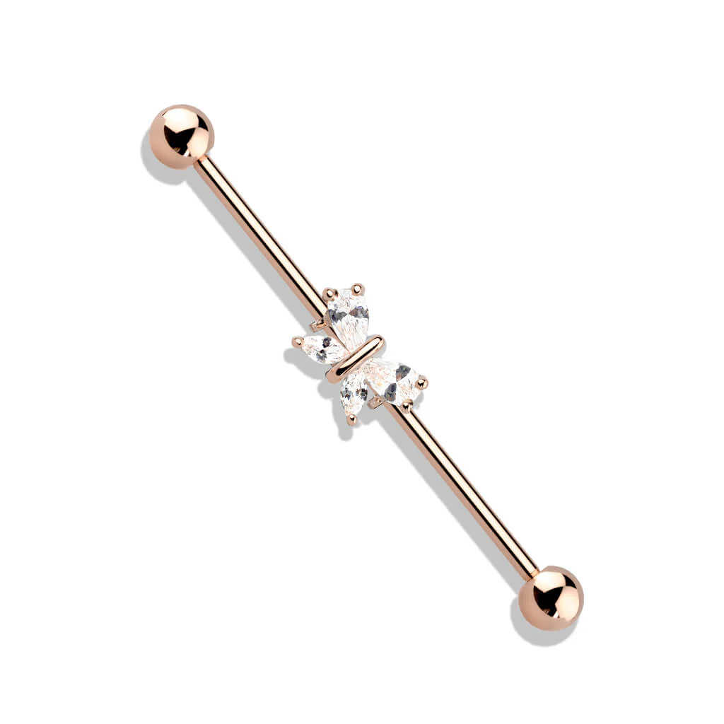 Industrial Barbell Butterfly Zirconia - Image 8