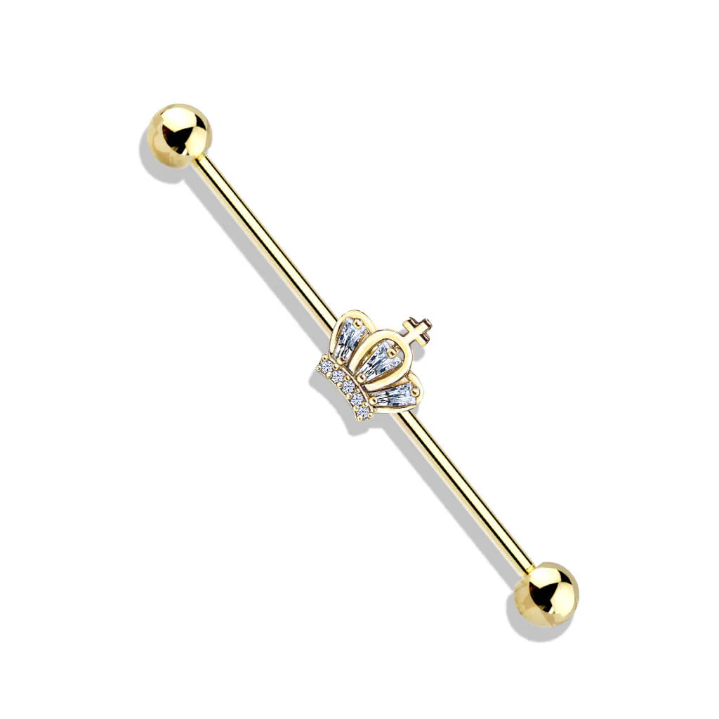 Industrial Barbell Crown Zirconia - Image 4