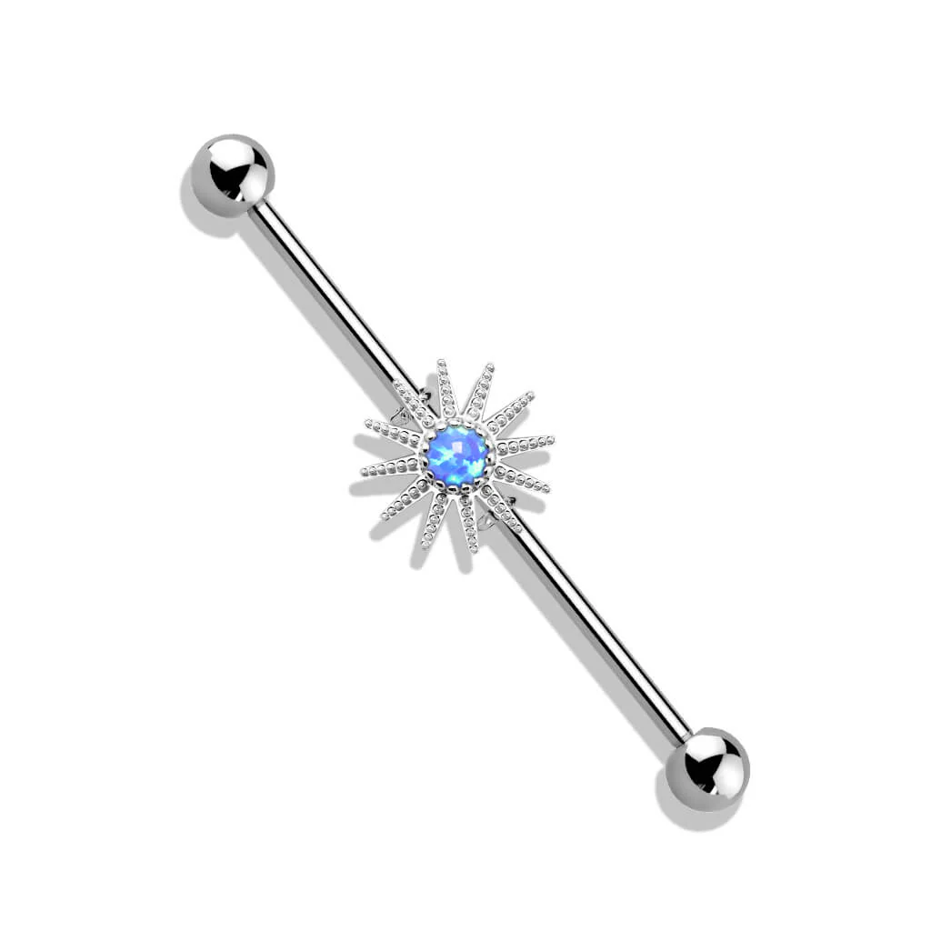 Industrial Barbell Sun Zirconia - Image 4