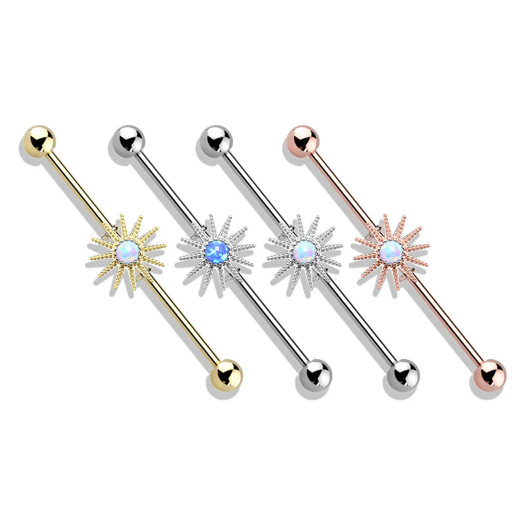 Industrial Barbell Sun Zirconia - Image 5