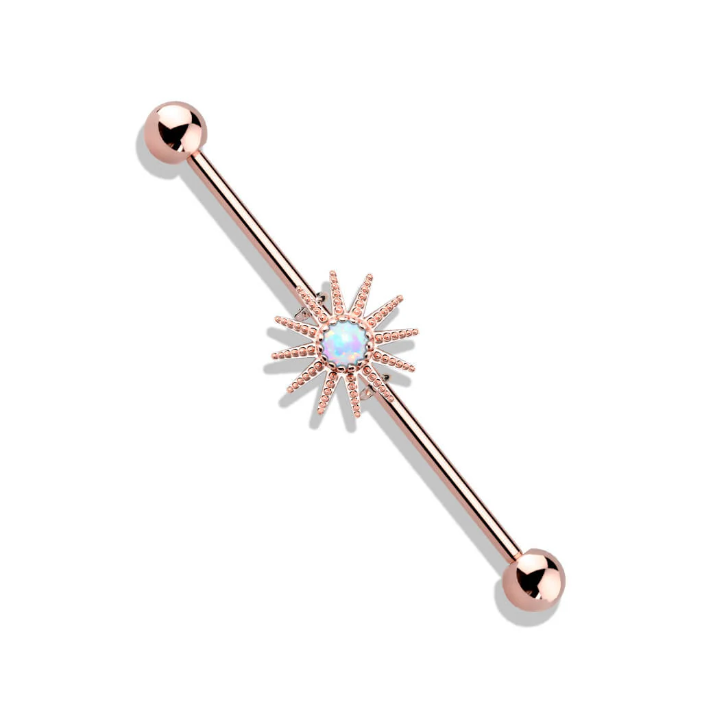 Industrial Barbell Sun Zirconia - Image 9