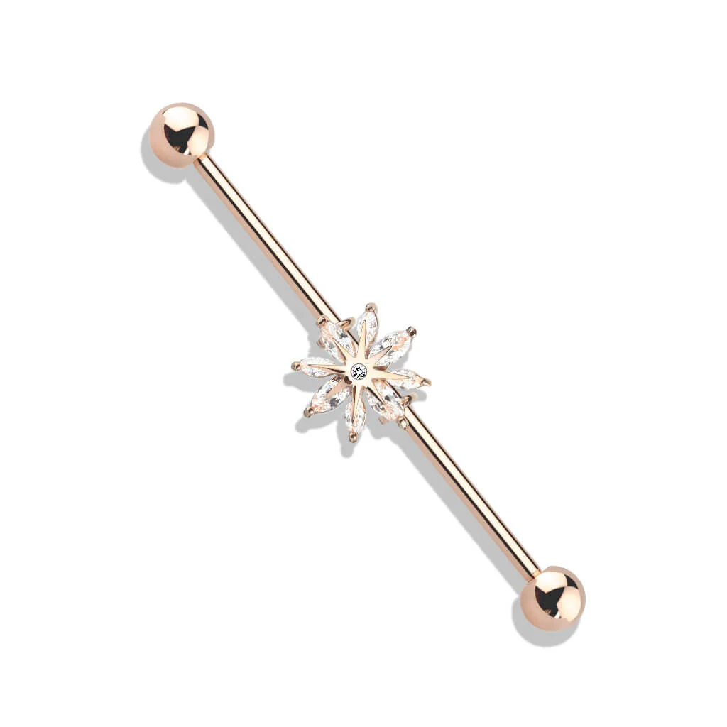 Industrial Barbell Snowflake Zirconia - Image 8