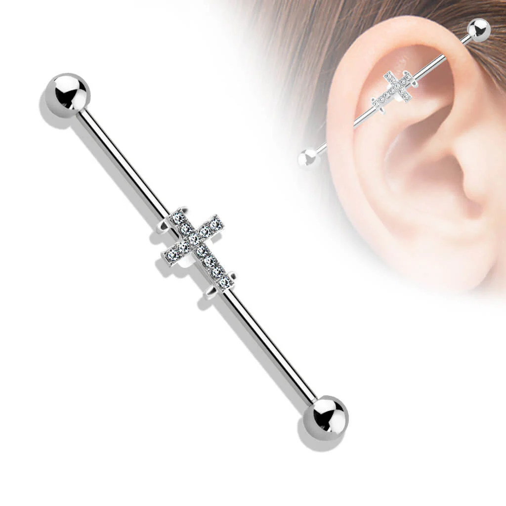 Industrial Barbell Cross Zirconia - Image 2
