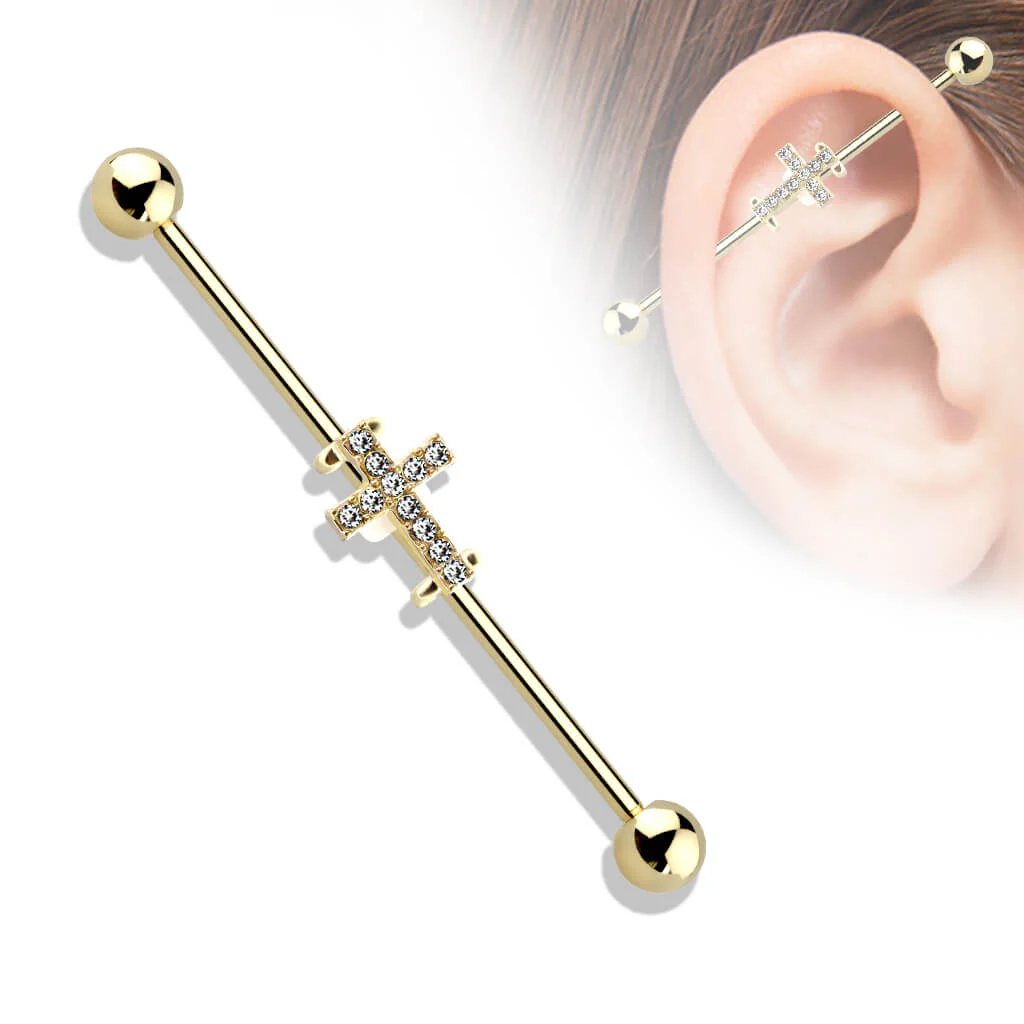 Industrial Barbell Cross Zirconia - Image 4