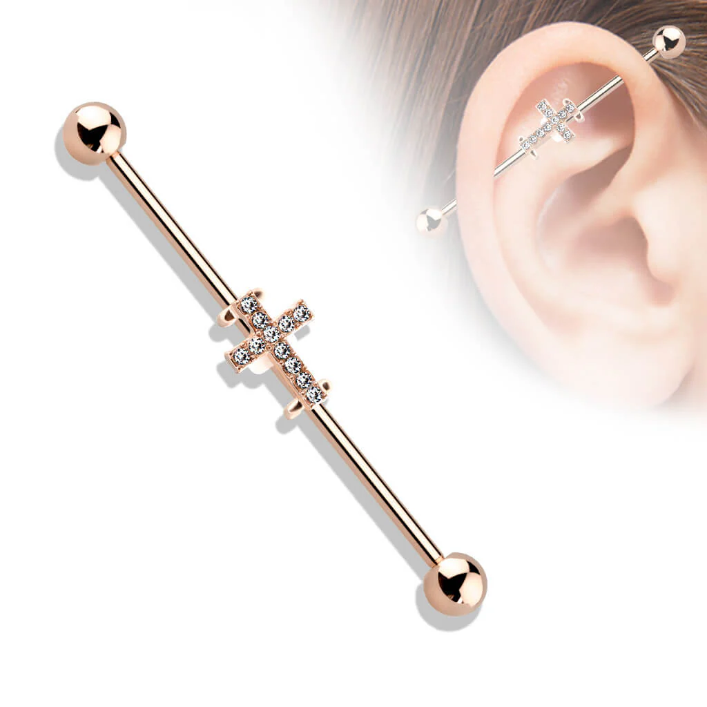 Industrial Barbell Cross Zirconia - Image 8