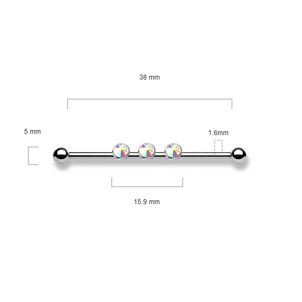 Industrial Barbell 3 Zirconia Internally Threaded - Image 3