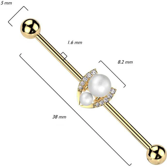 Industrial Barbell horseshoe zirconia - Image 2