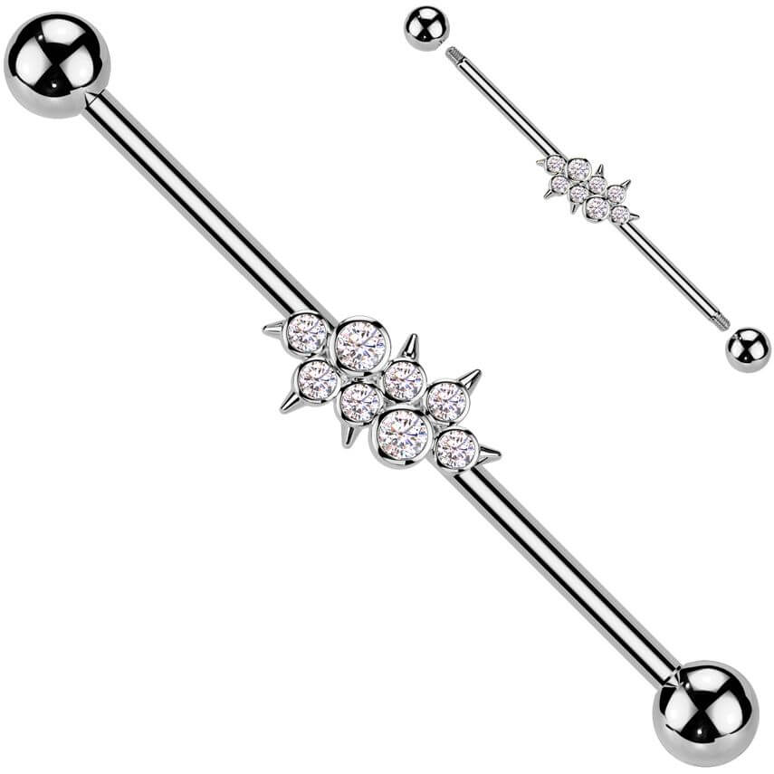 Industrial Barbell zirconias spikes - Image 4