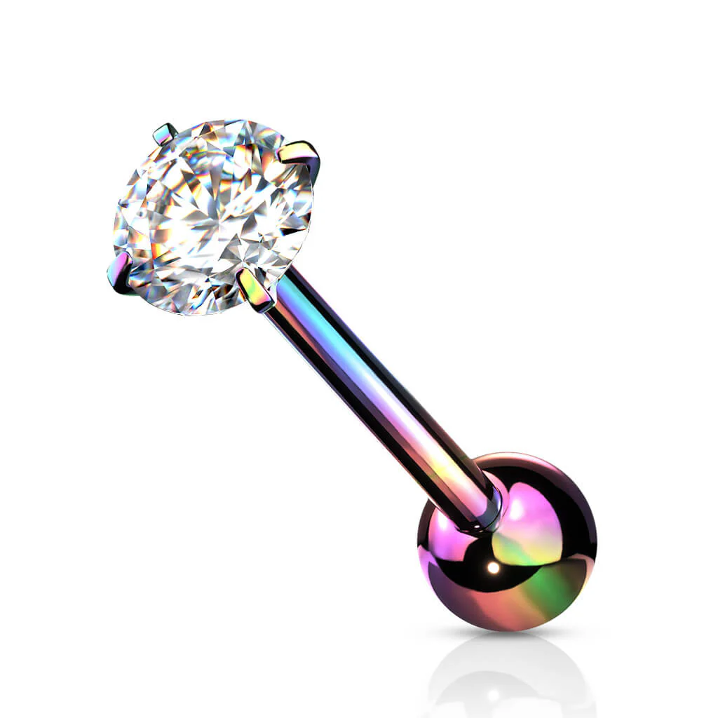 Tongue Barbell Round Zirconia - Image 12