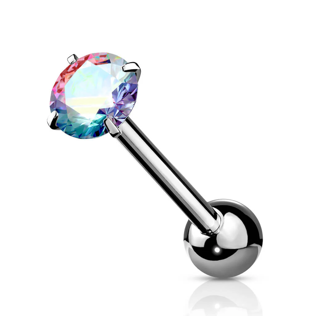 Tongue Barbell Round Zirconia - Image 2