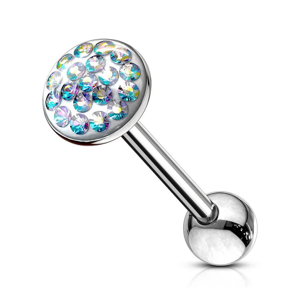 Tongue Barbell Zirconia Round - Image 2