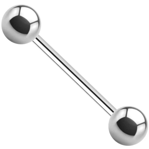 Barbell Silver Ball Internally Threaded