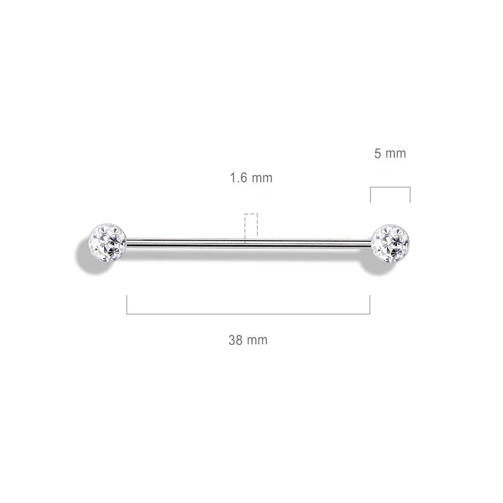 Industrial Barbell Ball Glitter Internally Threaded - Image 3