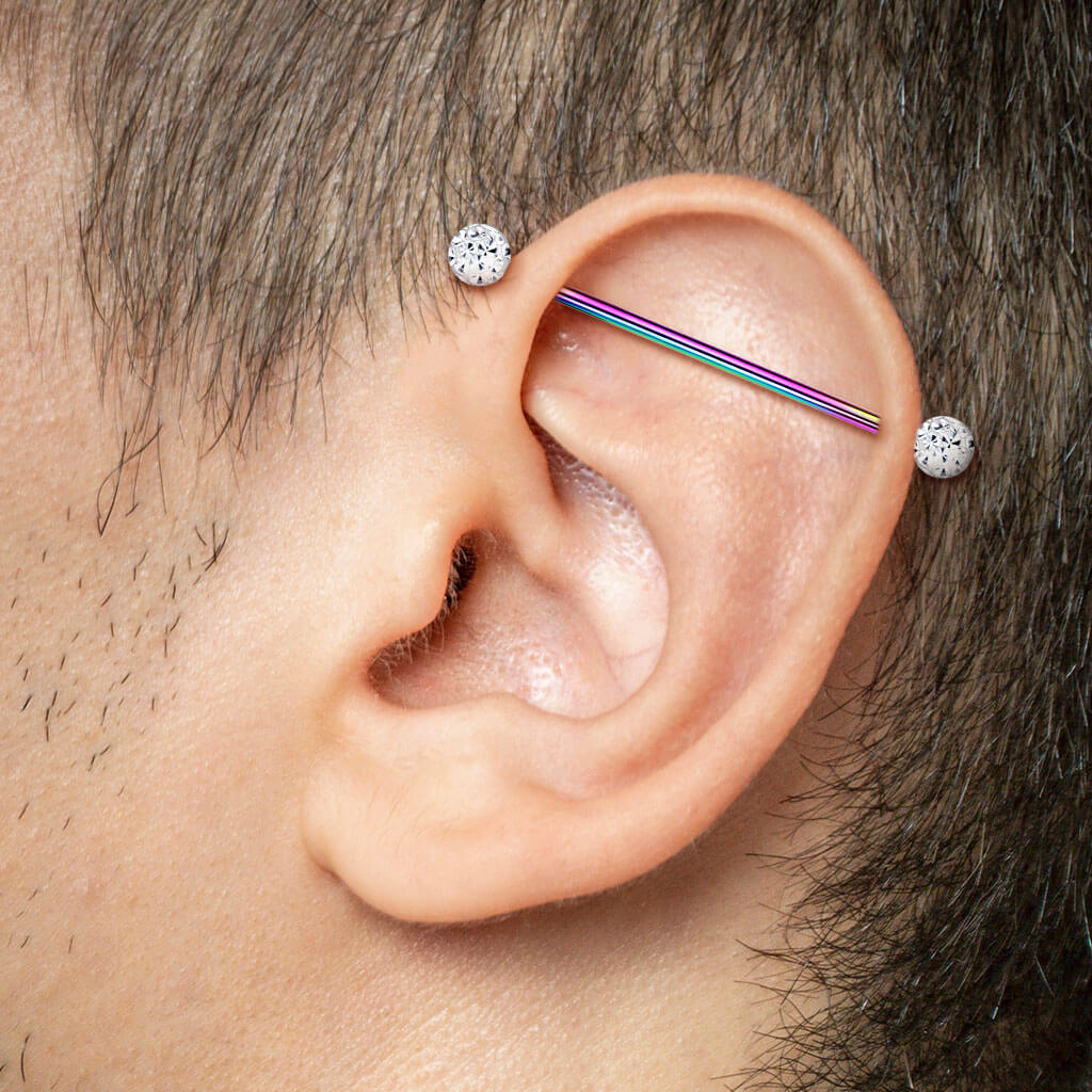 Industrial Barbell Ball Glitter Internally Threaded - Image 7