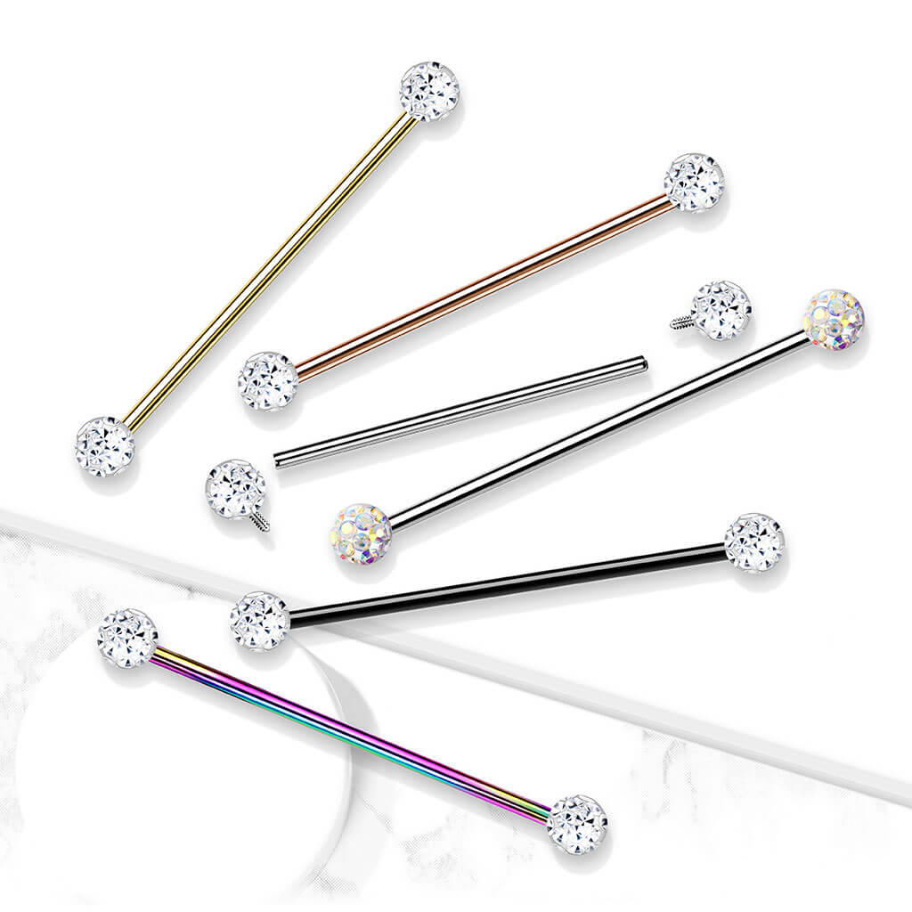 Industrial Barbell Ball Glitter Internally Threaded - Image 9