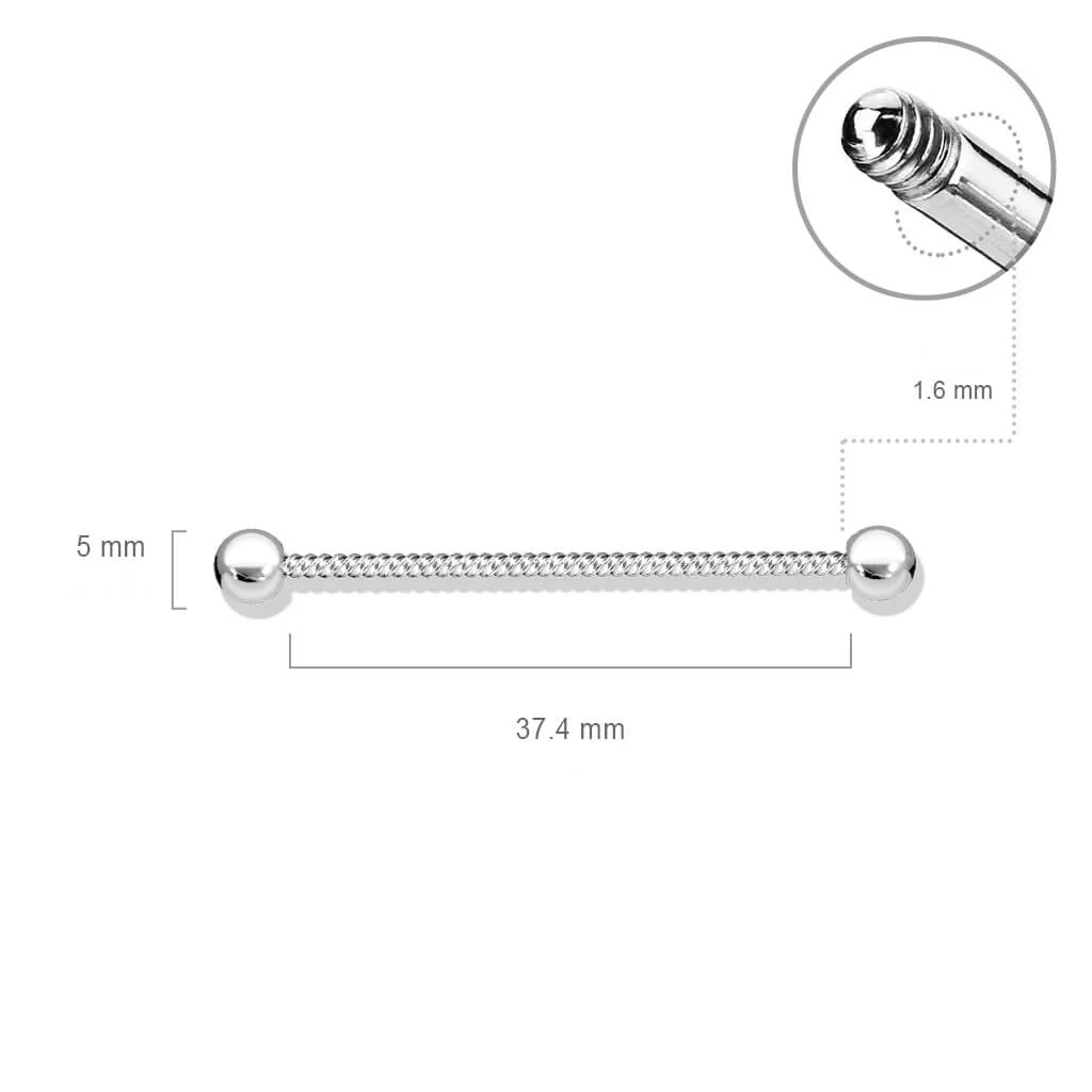 Industrial Barbell Ball Silver Rope - Image 3