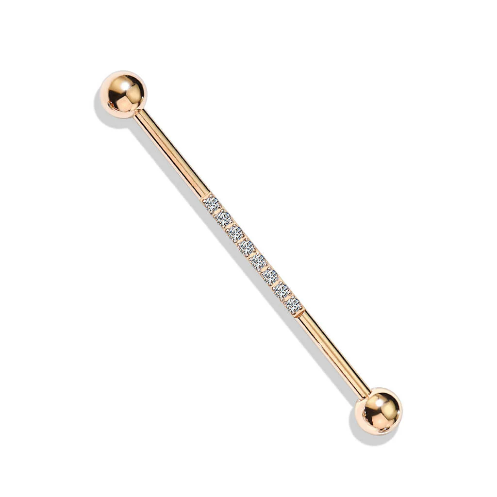 Industrial Barbell Ball Silver Line Zirconia - Image 12