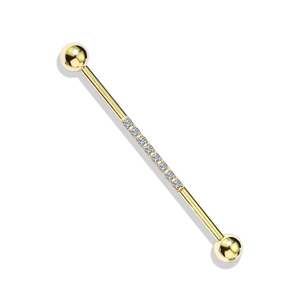 Industrial Barbell Ball Silver Line Zirconia - Image 6