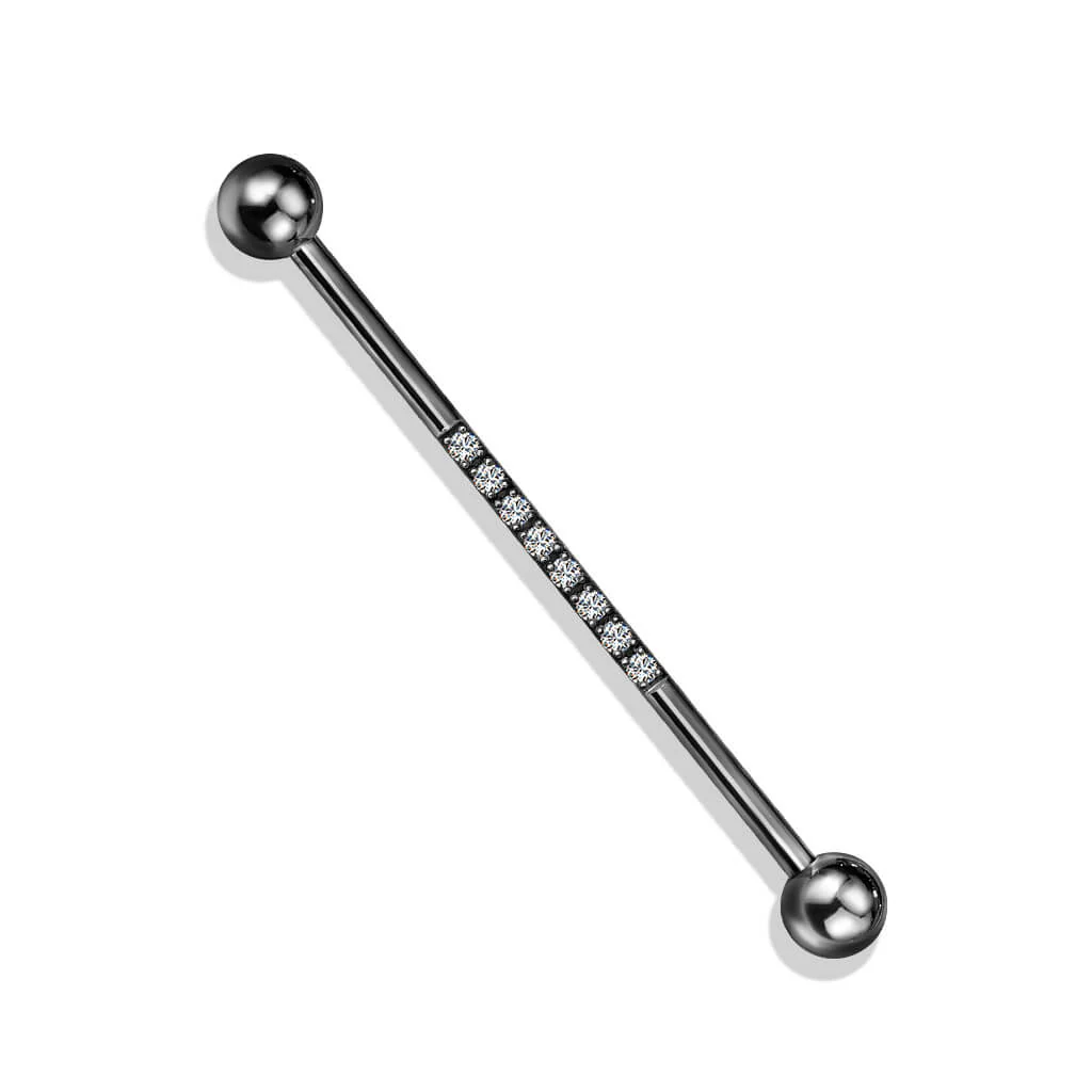 Industrial Barbell Ball Silver Line Zirconia - Image 8