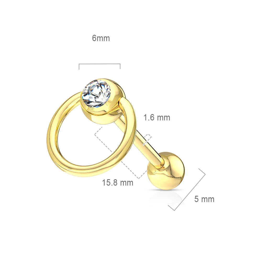 Tongue Barbell Slave Ring - Image 3