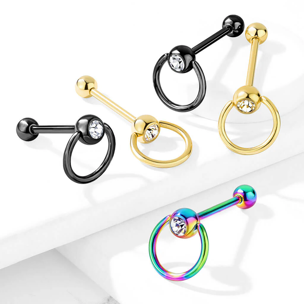 Tongue Barbell Slave Ring - Image 7