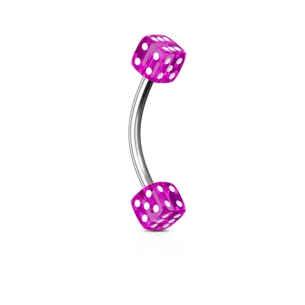 Eyebrow Piercing Acrylic Dice - Image 2