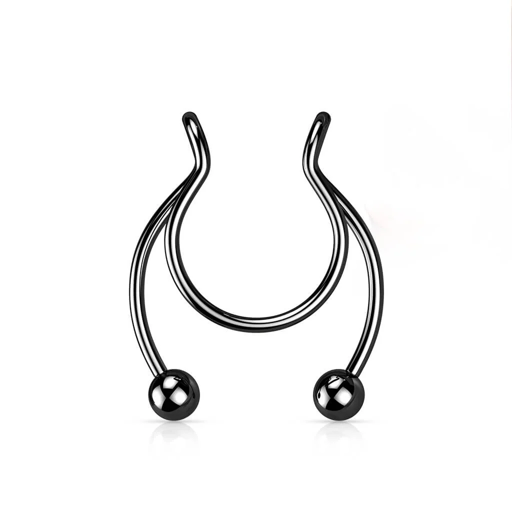 Fake Nose Piercing Horseshoe Ball Bendable - Image 4