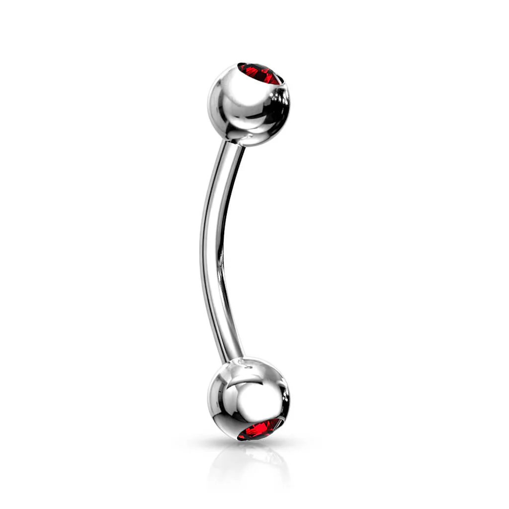 Eyebrow Piercing Ball Silver Zirconia - Image 13