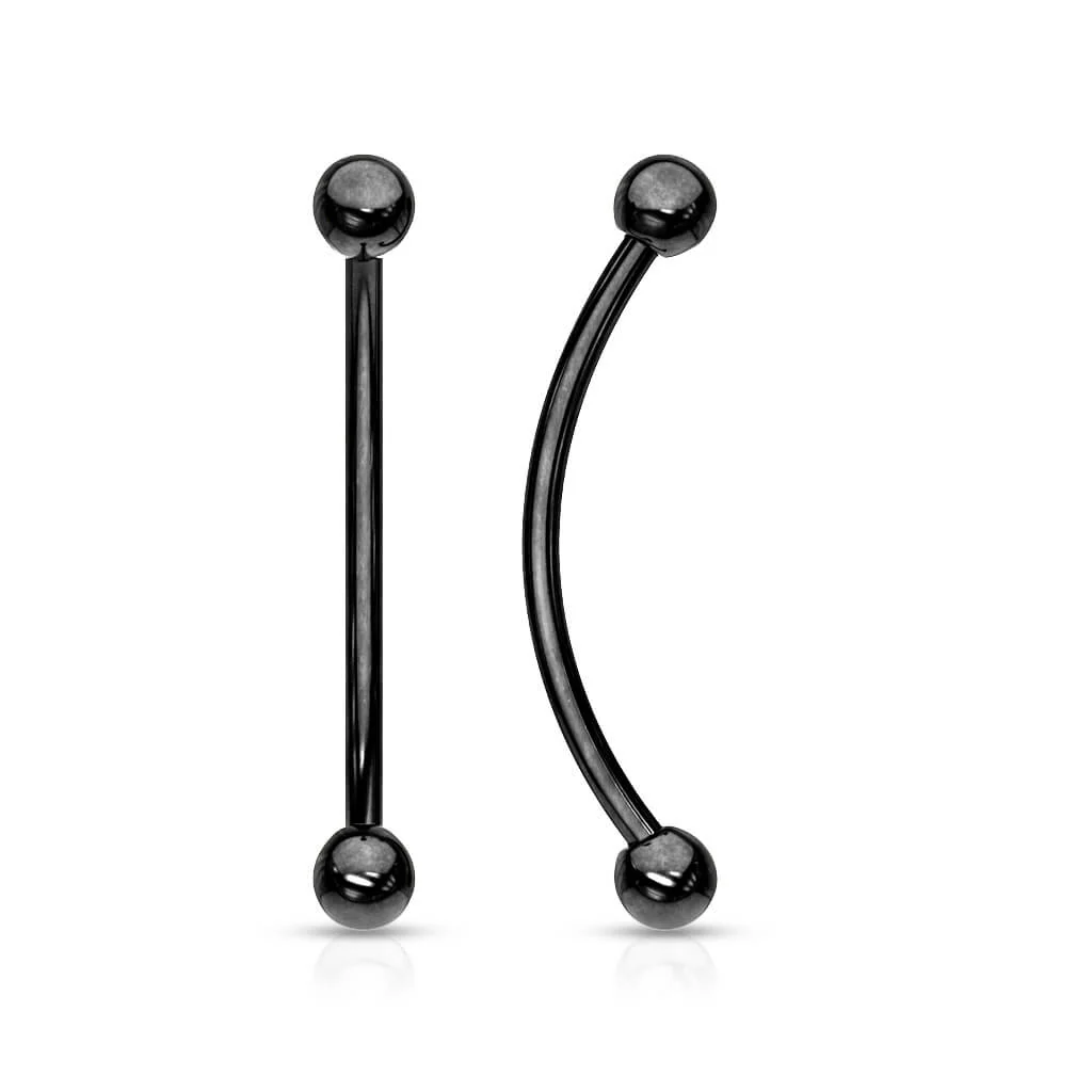 Curved Barbell Ball Silver - Image 4
