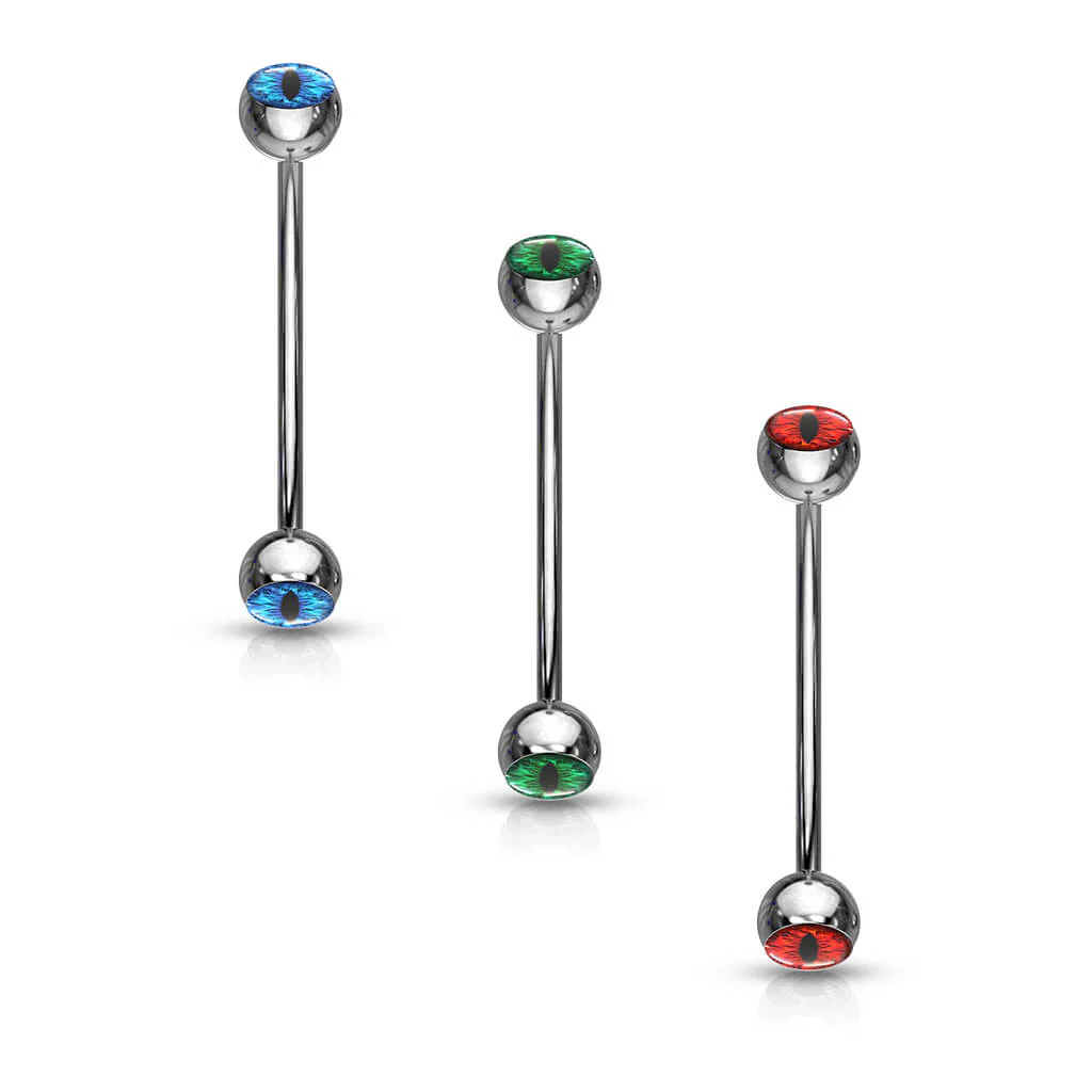 Curved Barbell EyeBall Silver - Image 5