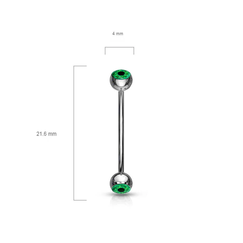 Curved Barbell EyeBall Silver - Image 3